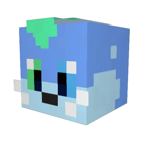 Vexon52 Minecraft avatar head, 3D render
