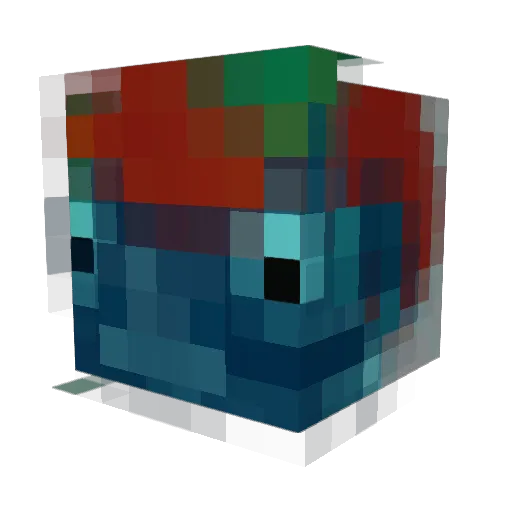 Vexonyx Minecraft avatar head, 3D render