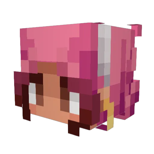 Vexophel Minecraft avatar head, 3D render