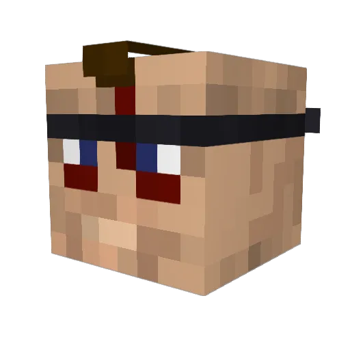 Vexthor Minecraft avatar head, 3D render