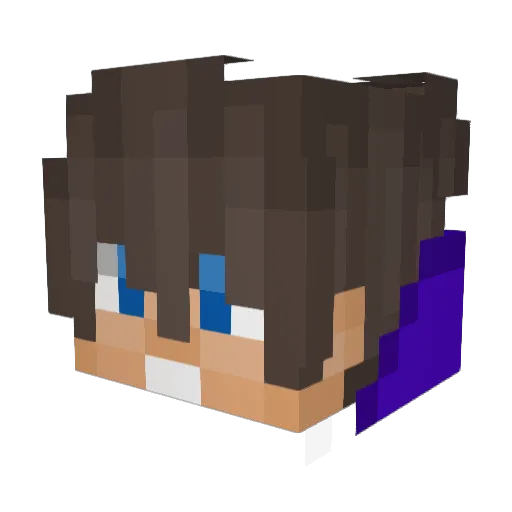 Vexti Minecraft avatar head, 3D render