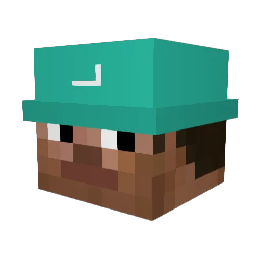 Vextive Minecraft avatar head, 3D render