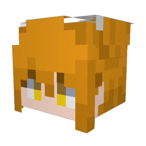 Vextory Minecraft avatar head, 3D render