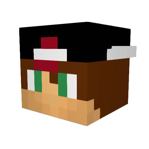 VextrixYT Minecraft avatar head, 3D render