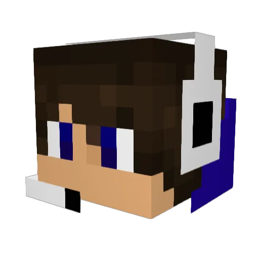 Vextron_Omega Minecraft avatar head, 3D render