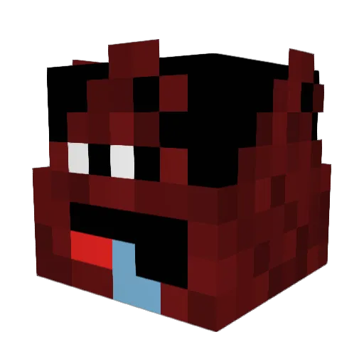 Vexudios1 Minecraft avatar head, 3D render