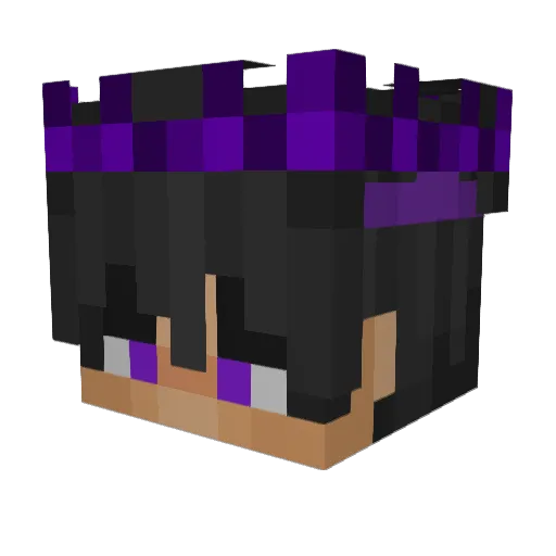 Vexurality Minecraft avatar head, 3D render