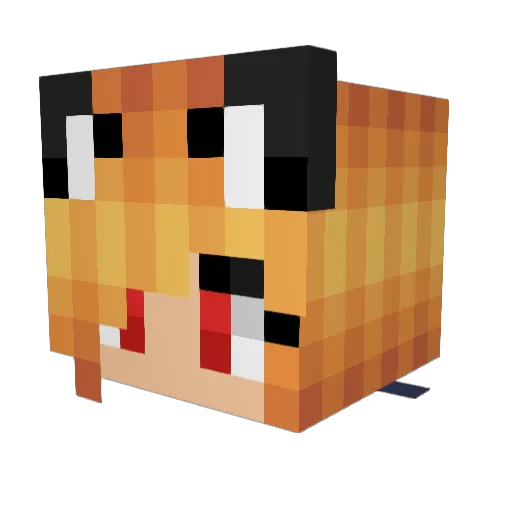 Vexxia Minecraft avatar head, 3D render