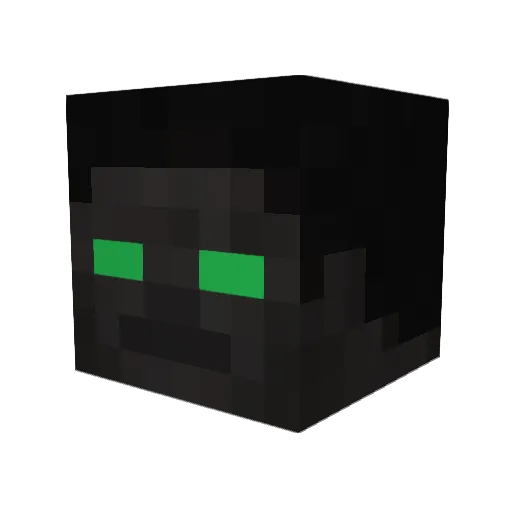Vexxl1 Minecraft avatar head, 3D render