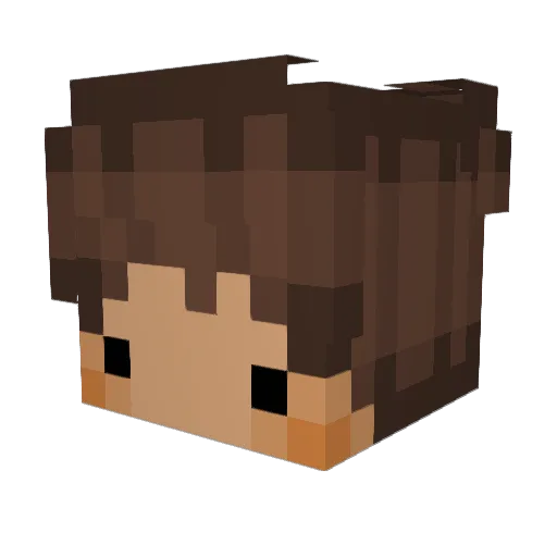Vexyls Minecraft avatar head, 3D render