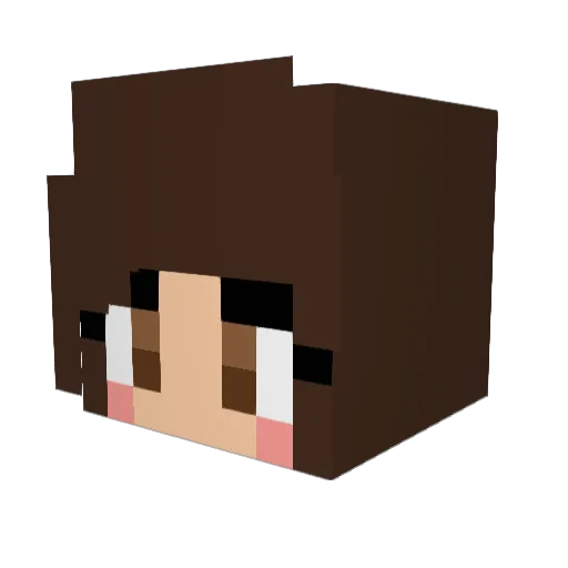 Veyelfe Minecraft avatar head, 3D render