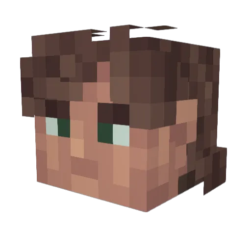 Veyonyk Minecraft avatar head, 3D render