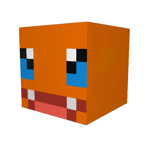 Veyrian Minecraft avatar head, 3D render