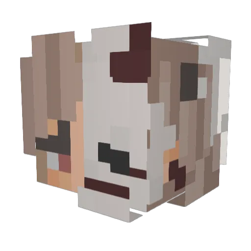 Veyrix_ Minecraft avatar head, 3D render
