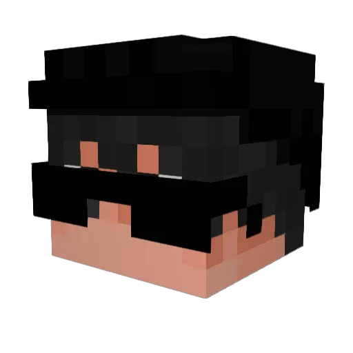 Veyroon Minecraft avatar head, 3D render