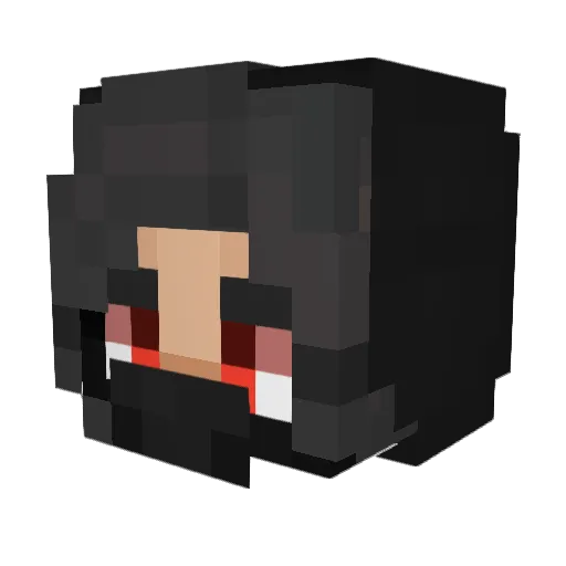 Veytrox Minecraft avatar head, 3D render
