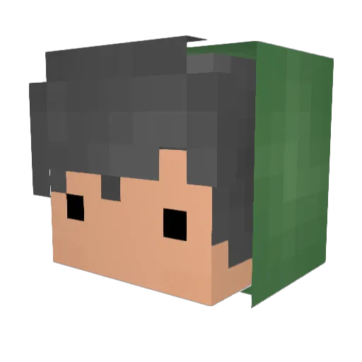 VeyxioIsBack Minecraft avatar head, 3D render