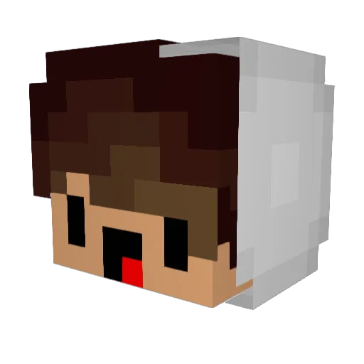 Vezah Minecraft avatar head, 3D render