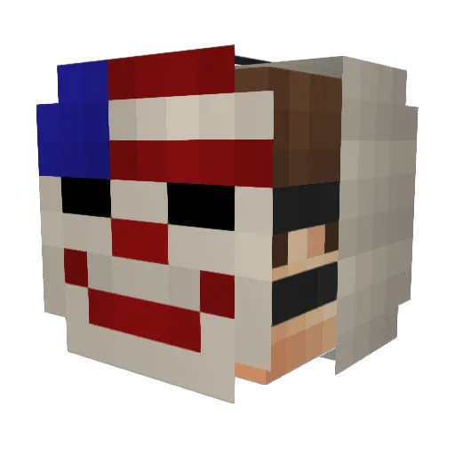 Vezd Minecraft avatar head, 3D render