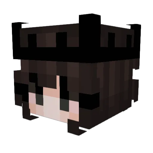 Vezira Minecraft avatar head, 3D render
