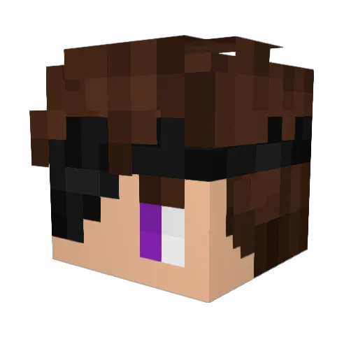 VezoahYT Minecraft avatar head, 3D render