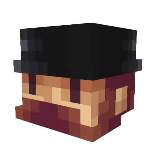 Vezour Minecraft avatar head, 3D render