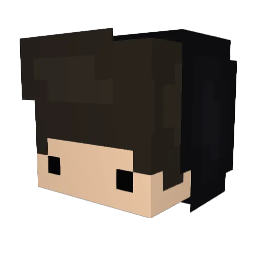 Vezqq Minecraft avatar head, 3D render