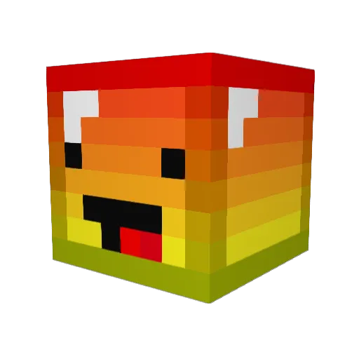 Veztitude Minecraft avatar head, 3D render