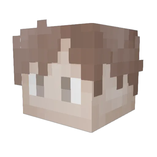 VfeiV Minecraft avatar head, 3D render