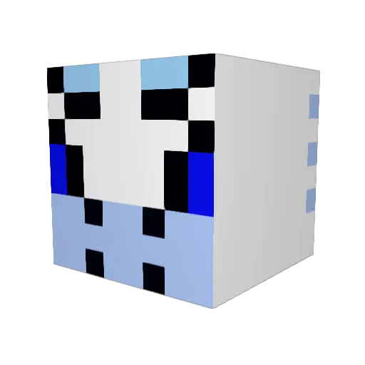 VfxKingS Minecraft avatar head, 3D render