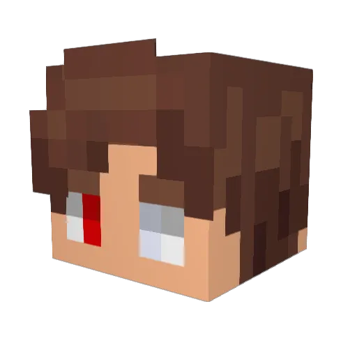 Vhaberthus Minecraft avatar head, 3D render