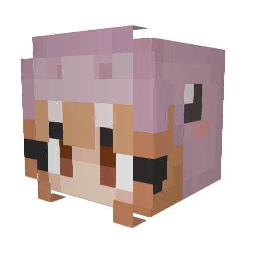 Vhaynna Minecraft avatar head, 3D render