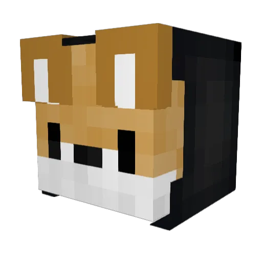 Vhaz Minecraft avatar head, 3D render