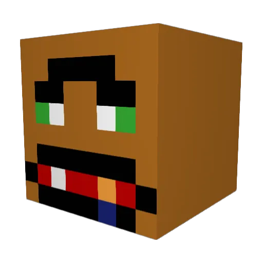Vhc_ Minecraft avatar head, 3D render