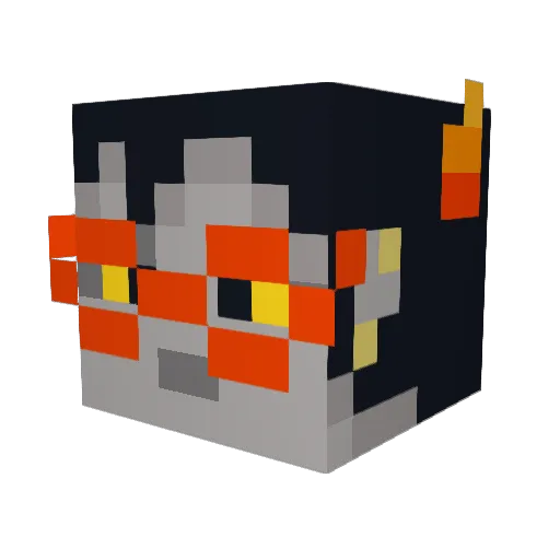 Vheela Minecraft avatar head, 3D render