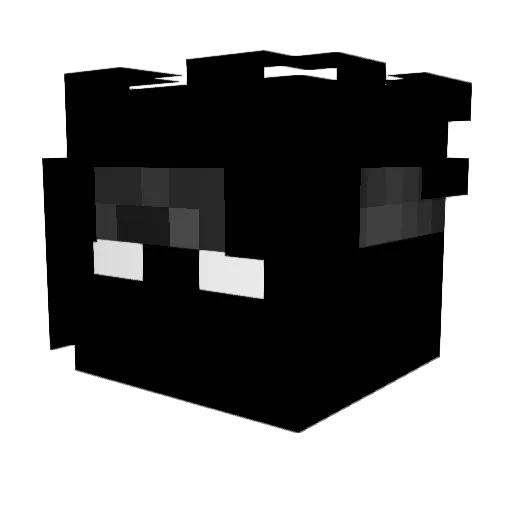 VheozMC Minecraft avatar head, 3D render