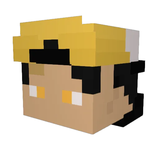 Vhexis Minecraft avatar head, 3D render