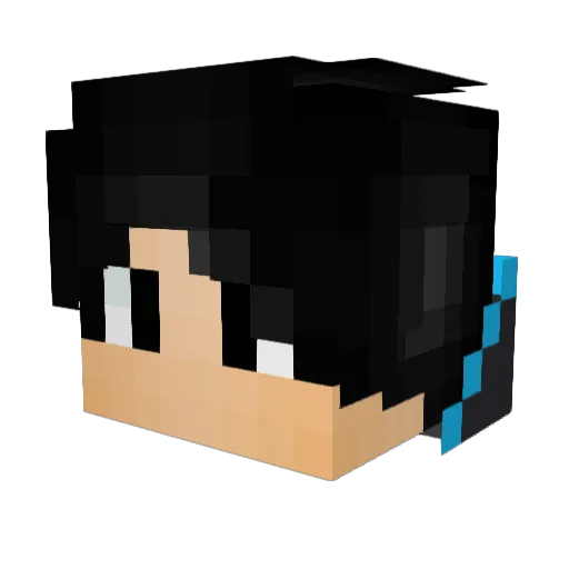 VhilGaming Minecraft avatar head, 3D render