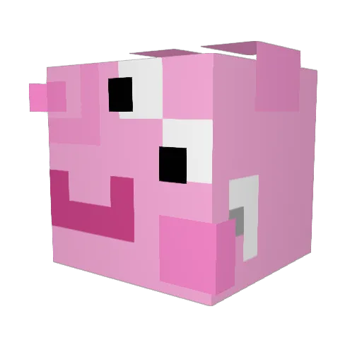 Vhio Minecraft avatar head, 3D render