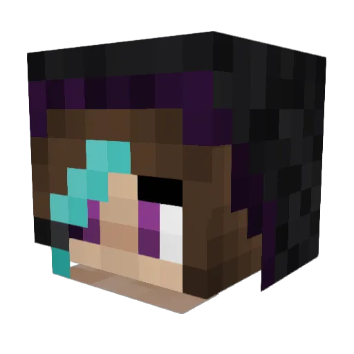 Vhisky Minecraft avatar head, 3D render