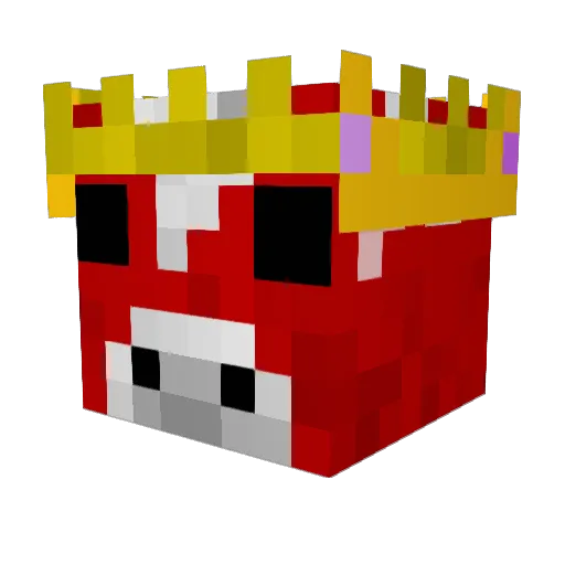 Vhista Minecraft avatar head, 3D render