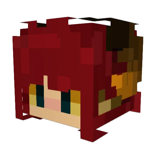 Vhokken Minecraft avatar head, 3D render