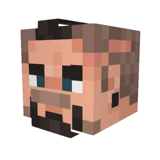 VhsFrost Minecraft avatar head, 3D render