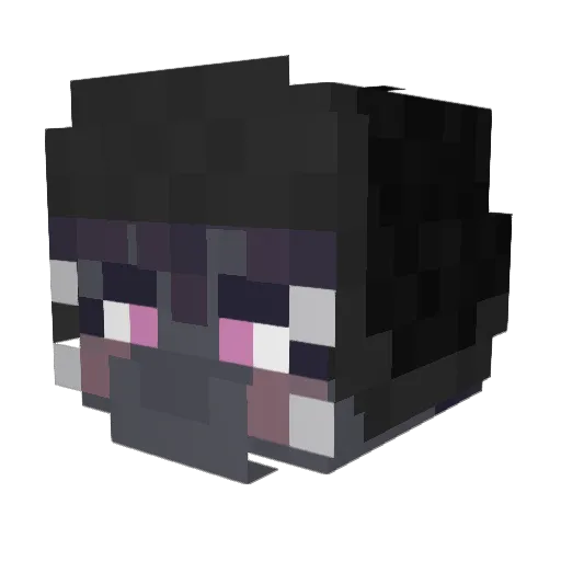 Vi2o Minecraft avatar head, 3D render