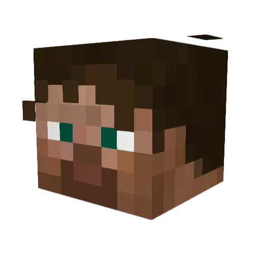 Vi3rs Minecraft avatar head, 3D render