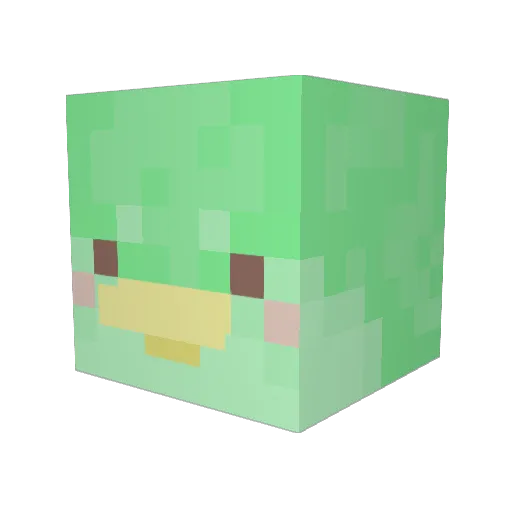 ViBlueQueen Minecraft avatar head, 3D render