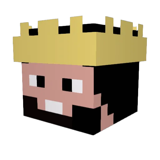 ViDaaX10 Minecraft avatar head, 3D render