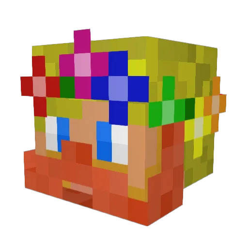ViDogSK Minecraft avatar head, 3D render