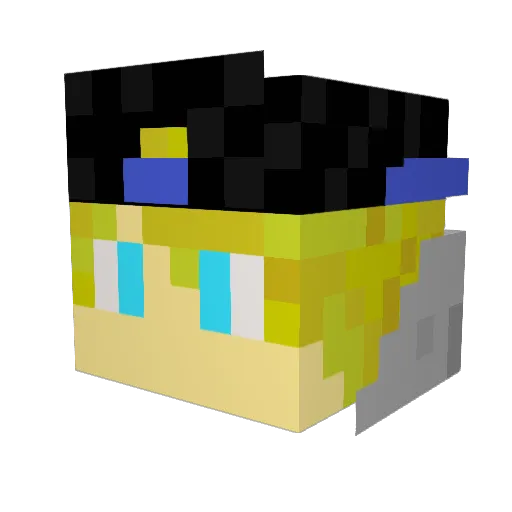 ViGamer17 Minecraft avatar head, 3D render