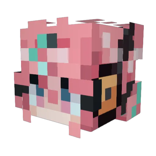 ViGear7 Minecraft avatar head, 3D render